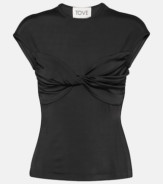 Paola twist-detail jersey top | Tove