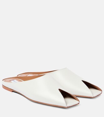 Leather peep-toe mules | Alaïa