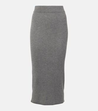 Ribbed-knit midi skirt | Brunello Cucinelli