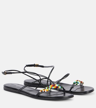 Loop beaded leather sandals | Khaite