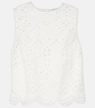 Adelyn broderie anglaise cotton top | Veronica Beard