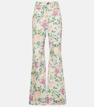 Floral high-rise flared jeans | Chloé