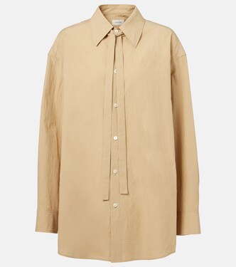 Tie-detail cotton shirt | Lemaire