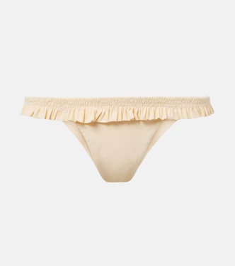 Esterel ruffled mid-rise bikini bottoms | Faithfull