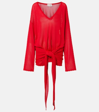 Gathered open-knit minidress  | The Attico