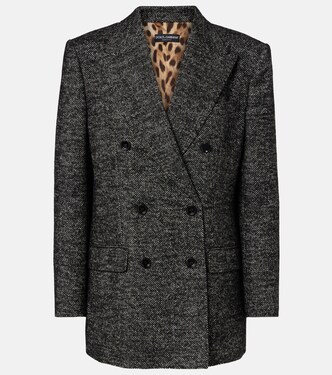 Double-breasted wool-blend jacket | Dolce&Gabbana