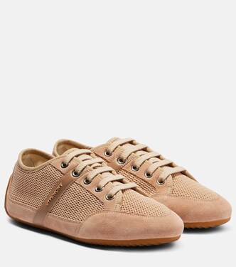 Slim suede-trimmed sneakers | Givenchy