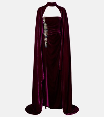 Embellished strapless gown  | Costarellos