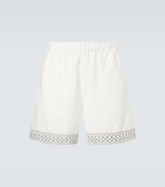 Bermuda-Shorts mit Häkelstrick | Commas