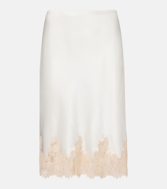 Elowette lace-trimmed silk longuette | Dôen