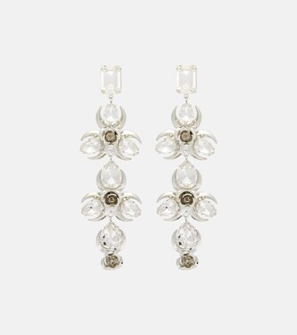 Crystal-embellished floral drop earrings | Magda Butrym
