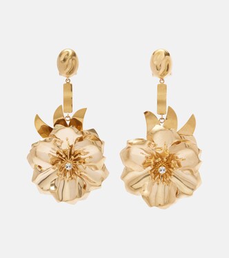 Floral crystal-embellished drop earrings | Miu Miu
