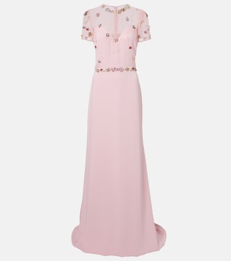 Embellished crêpe gown | Costarellos