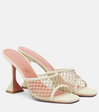 Lupita leather-trimmed sandals | Amina Muaddi