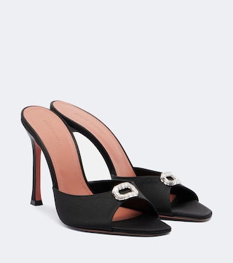 Camelia embellished satin mules | Amina Muaddi