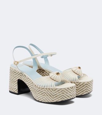 Cœur Royal leather platform sandals | Valentino Garavani