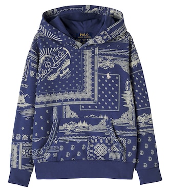 Printed cotton-blend jersey hoodie | Polo Ralph Lauren Kids