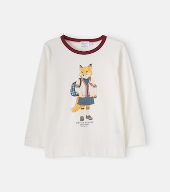 x Maison Kitsuné printed cotton jersey T-shirt | Bonpoint