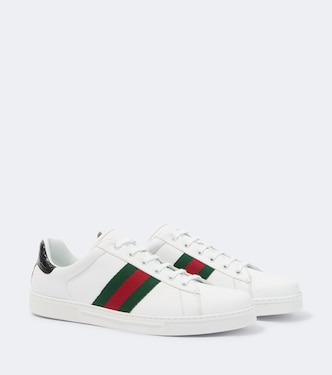 Baskets Ace Web Stripe en cuir | Gucci