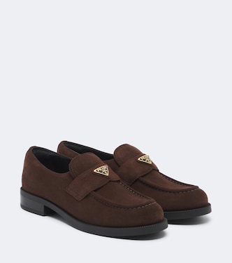 Suede penny loafers | Prada