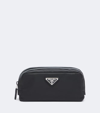 Leather-trimmed Re-Nylon makeup bag | Prada