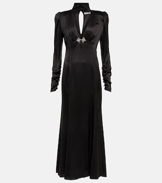 Verzierte Robe aus Seidensatin | Alessandra Rich