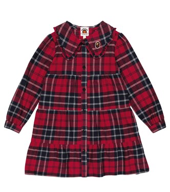 Checked cotton dress | BAPE Kids