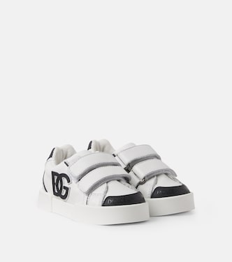 Logo leather sneakers | Dolce&Gabbana Kids