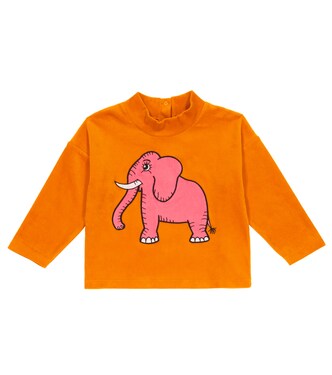 Embroidered velour sweatshirt | Mini Rodini