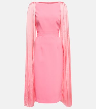 Robe midi Essiah en crêpe et satin | Safiyaa