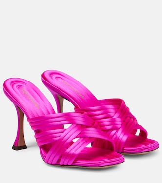 Oahu 95 satin mules | Aquazzura