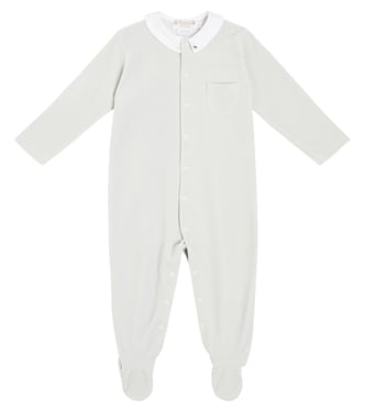 Baby Tilouan cotton velvet onesie | Bonpoint