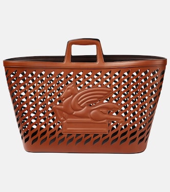 Pegaso leather blanket holder | Etro