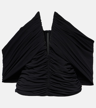 Off-shoulder cropped jersey blouse | Magda Butrym