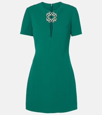 فستان قصير من الكادي مع تزيين | Elie Saab