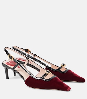 Viv' Canard 55 velvet slingback pumps | Roger Vivier
