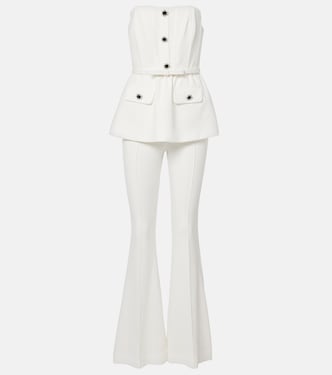 Strapless crêpe jumpsuit  | Self-Portrait