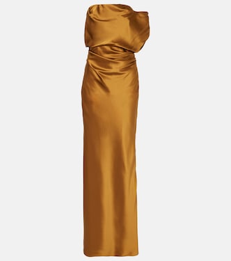 Draped silk satin gown  | The Sei