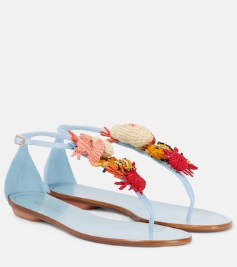 Marea raffia thong sandals | Aquazzura