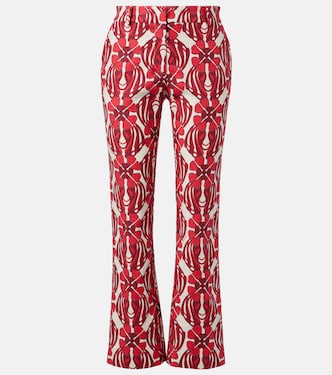 24/7 printed cotton straight pants | La DoubleJ