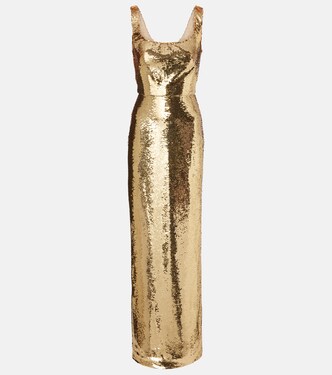 Robe longue à sequins | Monique Lhuillier