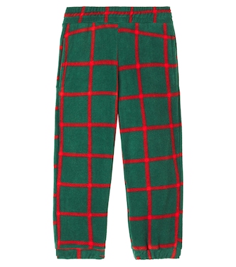 Checked fleece sweatpants | Mini Rodini