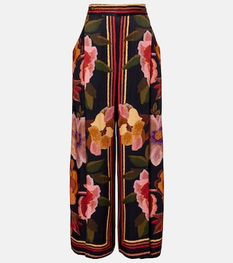 Pantalon ample à taille haute et fleurs  | Farm Rio