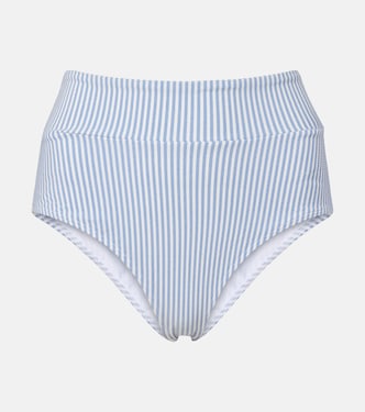Striped high-rise bikini bottoms | Montce