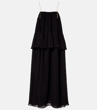 Verziertes Maxikleid aus Seiden-Georgette | Chloé