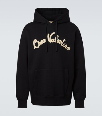 Chez Valentino cotton jersey hoodie | Valentino