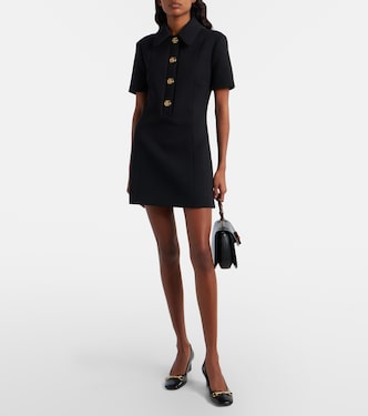 slim fit dress slacks Women's Gucci Horsebit Detail Pleated Jersey Dress, Size XX-SMALL