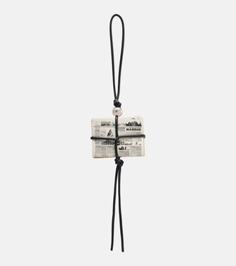 Newspaper leather bag charm | Loewe