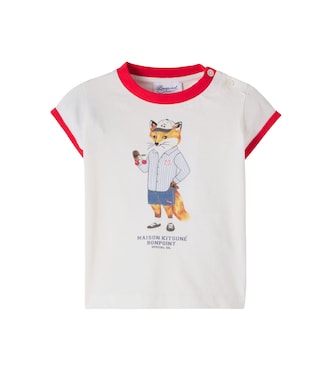 x Kitsuné Baby Lyrical printed cotton T-shirt | Bonpoint