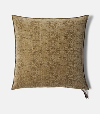 Cotton-blend jacquard cushion | Maison de Vacances